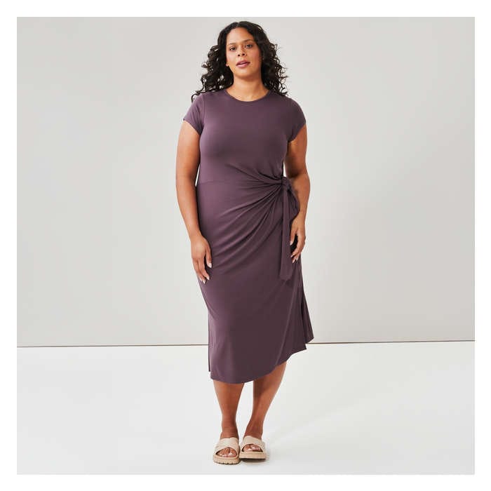 Women+ Side Tie Midi Dress